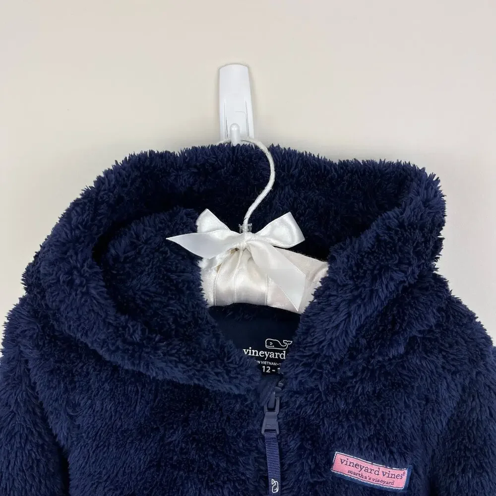 Vineyard Vines Baby Teddy Hooded Bunting Nautical Navy 12-18 Months